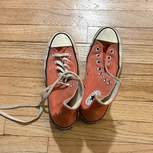 Orange High-Top Sneakers